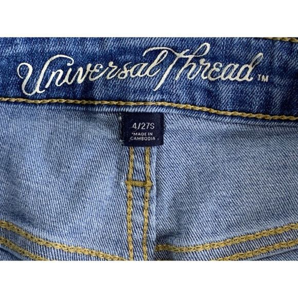 Womens Universal Thread Jeans Size 4 / 27 Crop Skinny Stretch High Rise 3600 - Picture 8 of 10